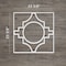 Ekena Millwork Large Gypsum Decorative Fretwork Wall Panels in Architectural Grade PVC, 23 3/8"W x 23 3/8"H x 3/8"T WALP24X24GYP - alternate 3